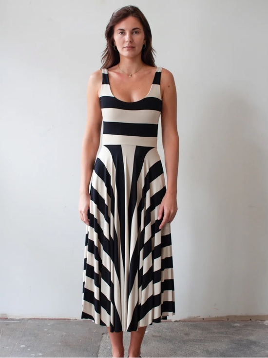 Bel Kazan Dresses & Skirts - Bel Kazan Magali Striped Midi Dress